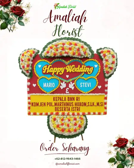 Papan Bunga Pernikahan Cikuya
